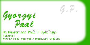 gyorgyi paal business card